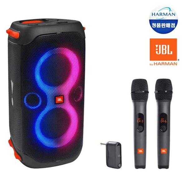[JBL] 블루투스 스피커 JBLPARTYBOX110 + 무선 핸드 마이크 AS3